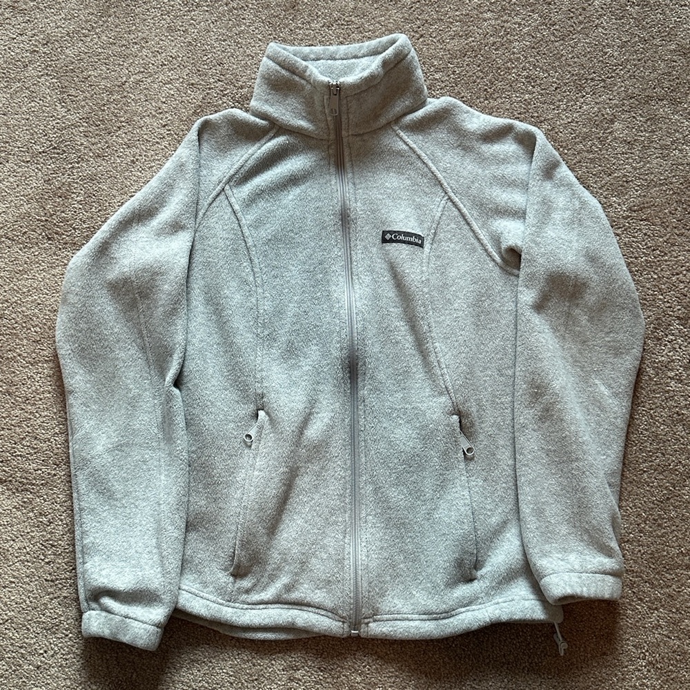 Columbia Women’s Benton Springs Small Gray Full-Zip Fleece Jacket